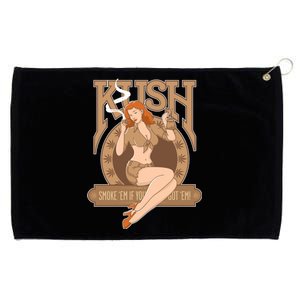 Sexy Lady Kush Smoke Marijuana Grommeted Golf Towel