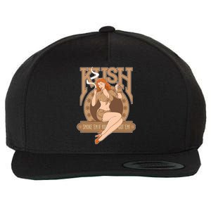 Sexy Lady Kush Smoke Marijuana Wool Snapback Cap