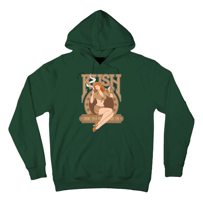 Sexy Lady Kush Smoke Marijuana Hoodie