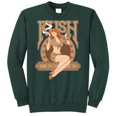 Sexy Lady Kush Smoke Marijuana Sweatshirt