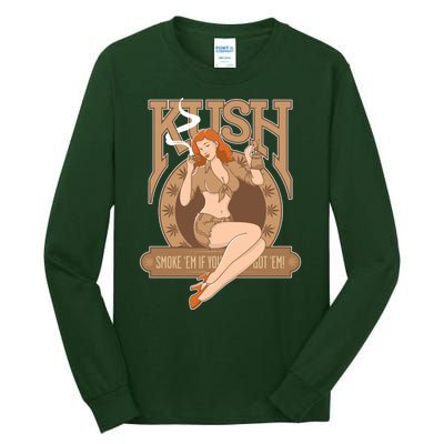 Sexy Lady Kush Smoke Marijuana Tall Long Sleeve T-Shirt