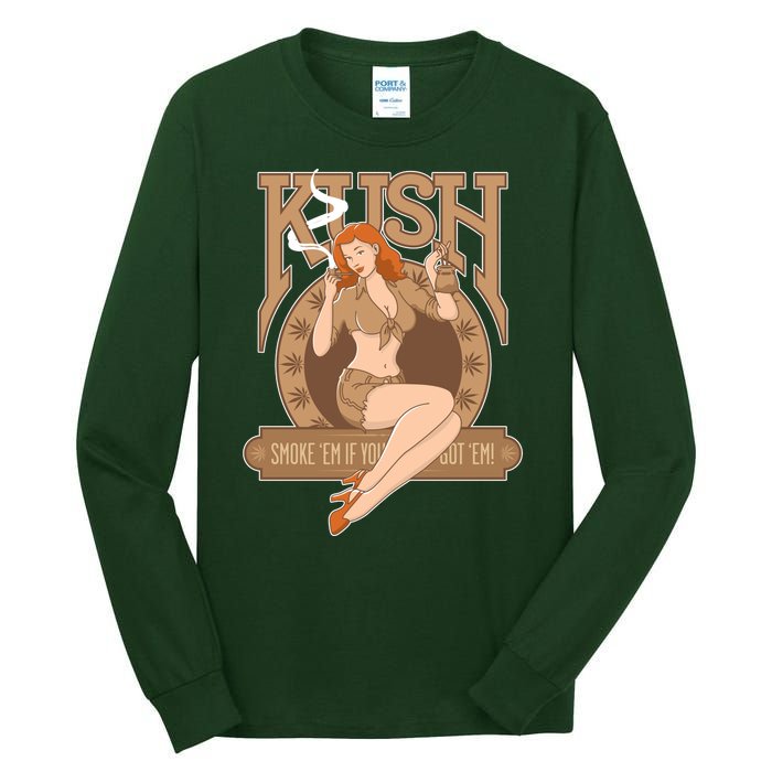 Sexy Lady Kush Smoke Marijuana Tall Long Sleeve T-Shirt