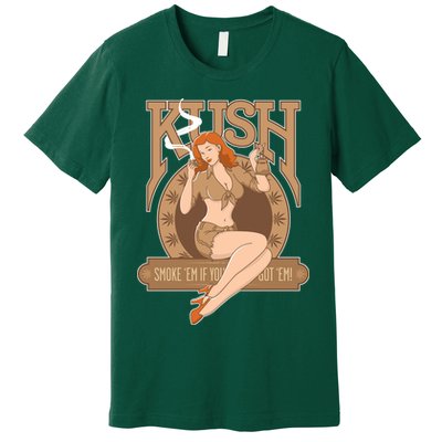 Sexy Lady Kush Smoke Marijuana Premium T-Shirt