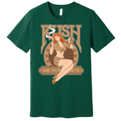 Sexy Lady Kush Smoke Marijuana Premium T-Shirt