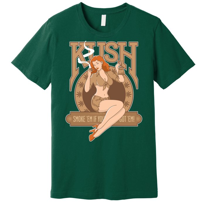 Sexy Lady Kush Smoke Marijuana Premium T-Shirt