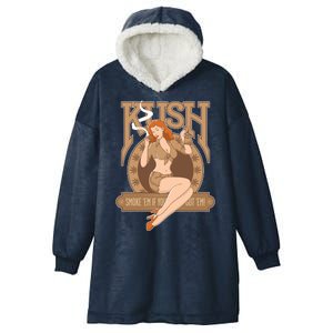 Sexy Lady Kush Smoke Marijuana Hooded Wearable Blanket