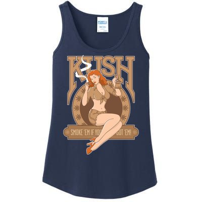 Sexy Lady Kush Smoke Marijuana Ladies Essential Tank