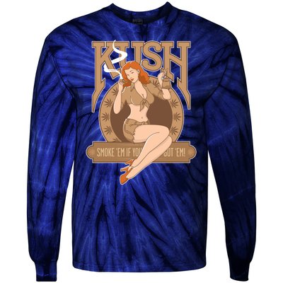 Sexy Lady Kush Smoke Marijuana Tie-Dye Long Sleeve Shirt