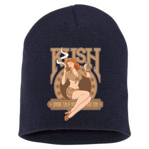 Sexy Lady Kush Smoke Marijuana Short Acrylic Beanie