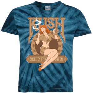 Sexy Lady Kush Smoke Marijuana Kids Tie-Dye T-Shirt