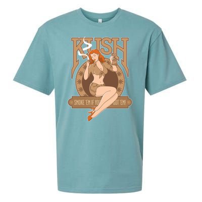 Sexy Lady Kush Smoke Marijuana Sueded Cloud Jersey T-Shirt