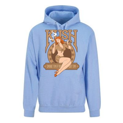 Sexy Lady Kush Smoke Marijuana Unisex Surf Hoodie