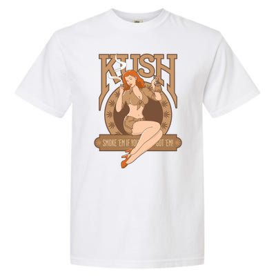 Sexy Lady Kush Smoke Marijuana Garment-Dyed Heavyweight T-Shirt