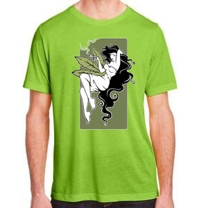 Sexy Lady Smoking Cannabis Dress Adult ChromaSoft Performance T-Shirt