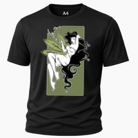 Sexy Lady Smoking Cannabis Dress Performance Shirt