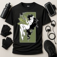 Sexy Lady Smoking Cannabis Dress Performance Shirt
