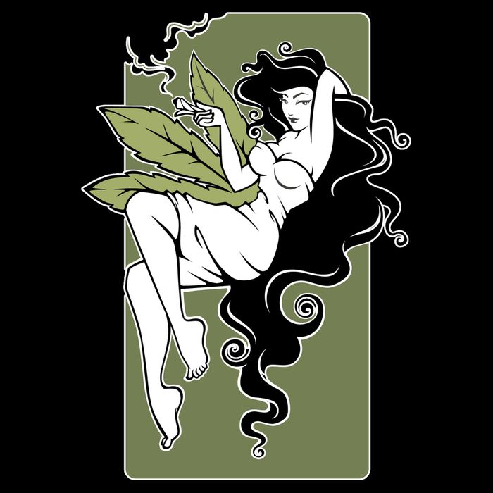 Sexy Lady Smoking Cannabis Dress Performance Shirt