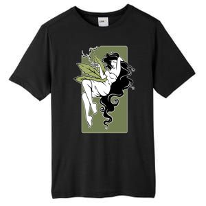 Sexy Lady Smoking Cannabis Dress Tall Fusion ChromaSoft Performance T-Shirt