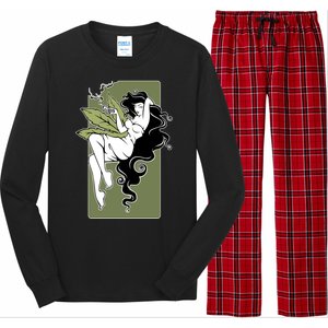 Sexy Lady Smoking Cannabis Dress Long Sleeve Pajama Set