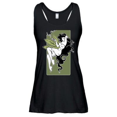 Sexy Lady Smoking Cannabis Dress Ladies Essential Flowy Tank