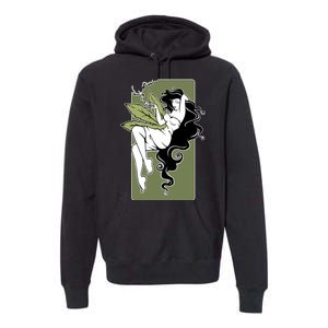 Sexy Lady Smoking Cannabis Dress Premium Hoodie