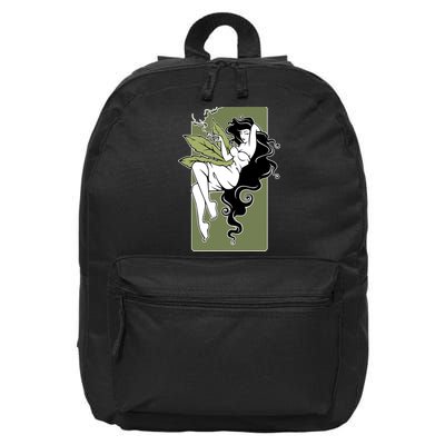 Sexy Lady Smoking Cannabis Dress 16 in Basic Backpack