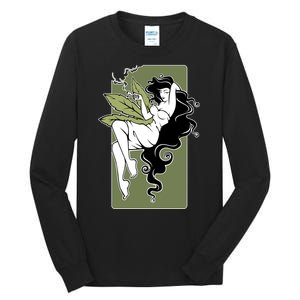 Sexy Lady Smoking Cannabis Dress Tall Long Sleeve T-Shirt