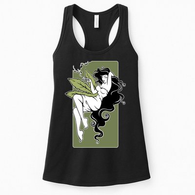 Sexy Lady Smoking Cannabis Dress Womens Tank Top