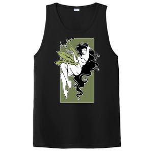 Sexy Lady Smoking Cannabis Dress PosiCharge Competitor Tank