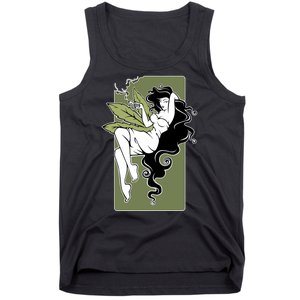 Sexy Lady Smoking Cannabis Dress Tank Top