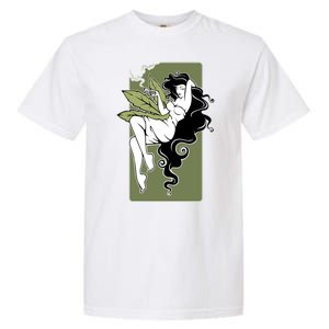 Sexy Lady Smoking Cannabis Dress Garment-Dyed Heavyweight T-Shirt