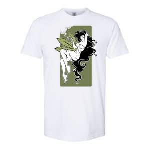 Sexy Lady Smoking Cannabis Dress Softstyle CVC T-Shirt