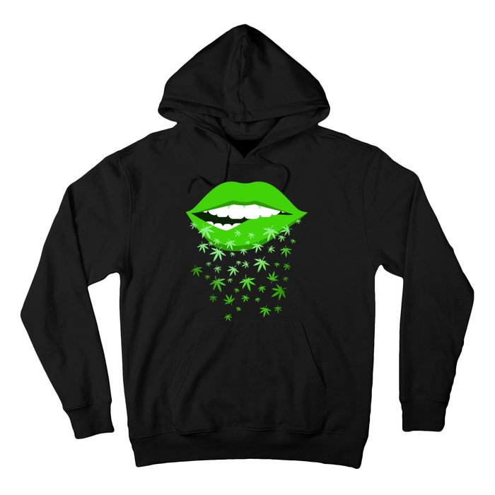 Sexy Lips Cannabis Marijuana Weed Hoodie