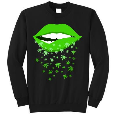 Sexy Lips Cannabis Marijuana Weed Sweatshirt