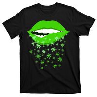 Sexy Lips Cannabis Marijuana Weed T-Shirt