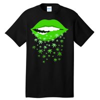 Sexy Lips Cannabis Marijuana Weed Tall T-Shirt