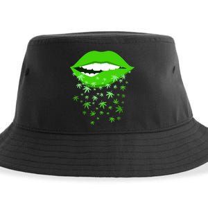 Sexy Lips Cannabis Marijuana Weed Sustainable Bucket Hat