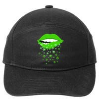 Sexy Lips Cannabis Marijuana Weed 7-Panel Snapback Hat