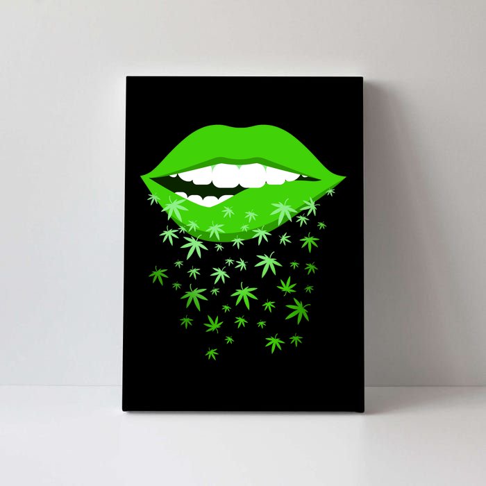 Sexy Lips Cannabis Marijuana Weed Canvas