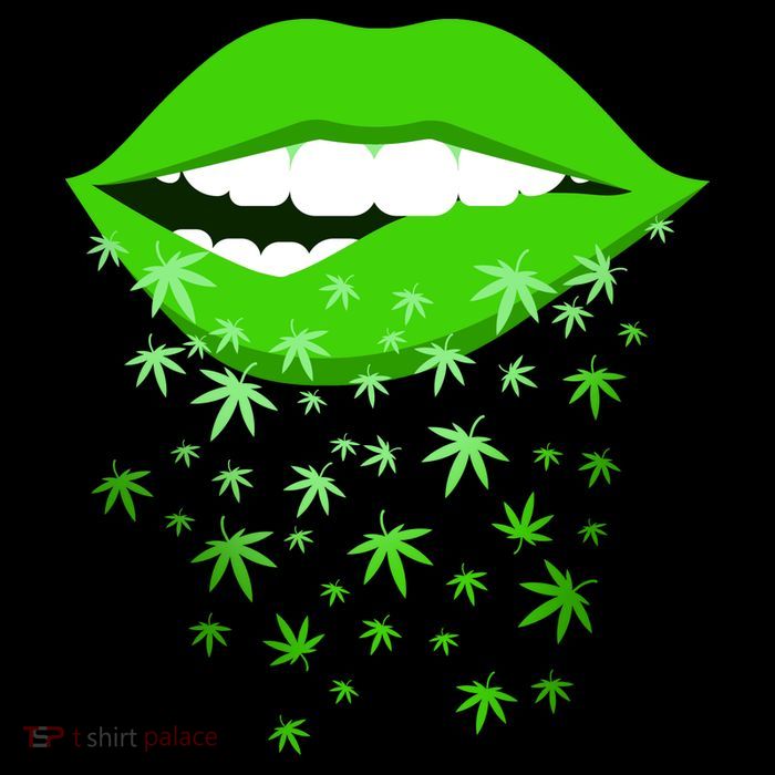 Sexy Lips Cannabis Marijuana Weed Flatbill Hat