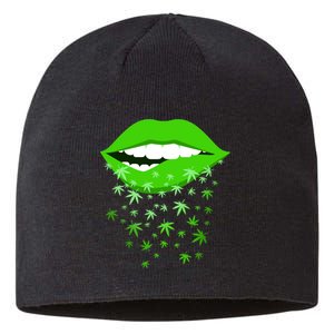 Sexy Lips Cannabis Marijuana Weed Sustainable Beanie