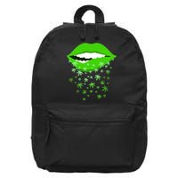 Sexy Lips Cannabis Marijuana Weed 16 in Basic Backpack