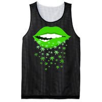 Sexy Lips Cannabis Marijuana Weed Mesh Reversible Basketball Jersey Tank