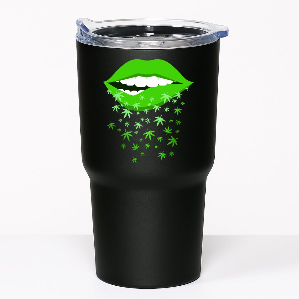 Sexy Lips Cannabis Marijuana Weed Tumbler