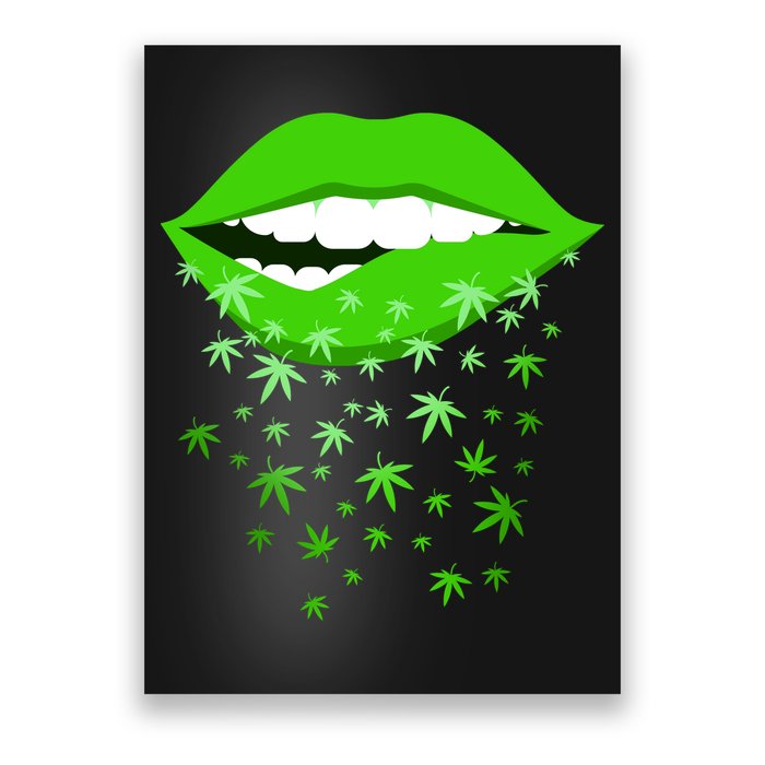 Sexy Lips Cannabis Marijuana Weed Poster