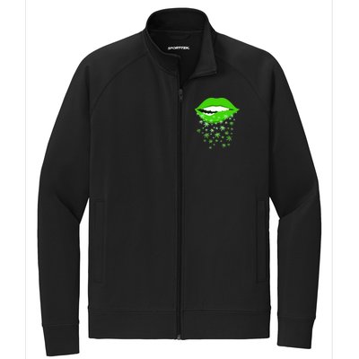 Sexy Lips Cannabis Marijuana Weed Stretch Full-Zip Cadet Jacket