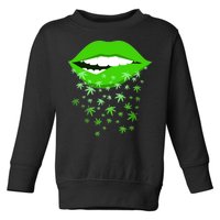 Sexy Lips Cannabis Marijuana Weed Toddler Sweatshirt