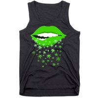 Sexy Lips Cannabis Marijuana Weed Tank Top