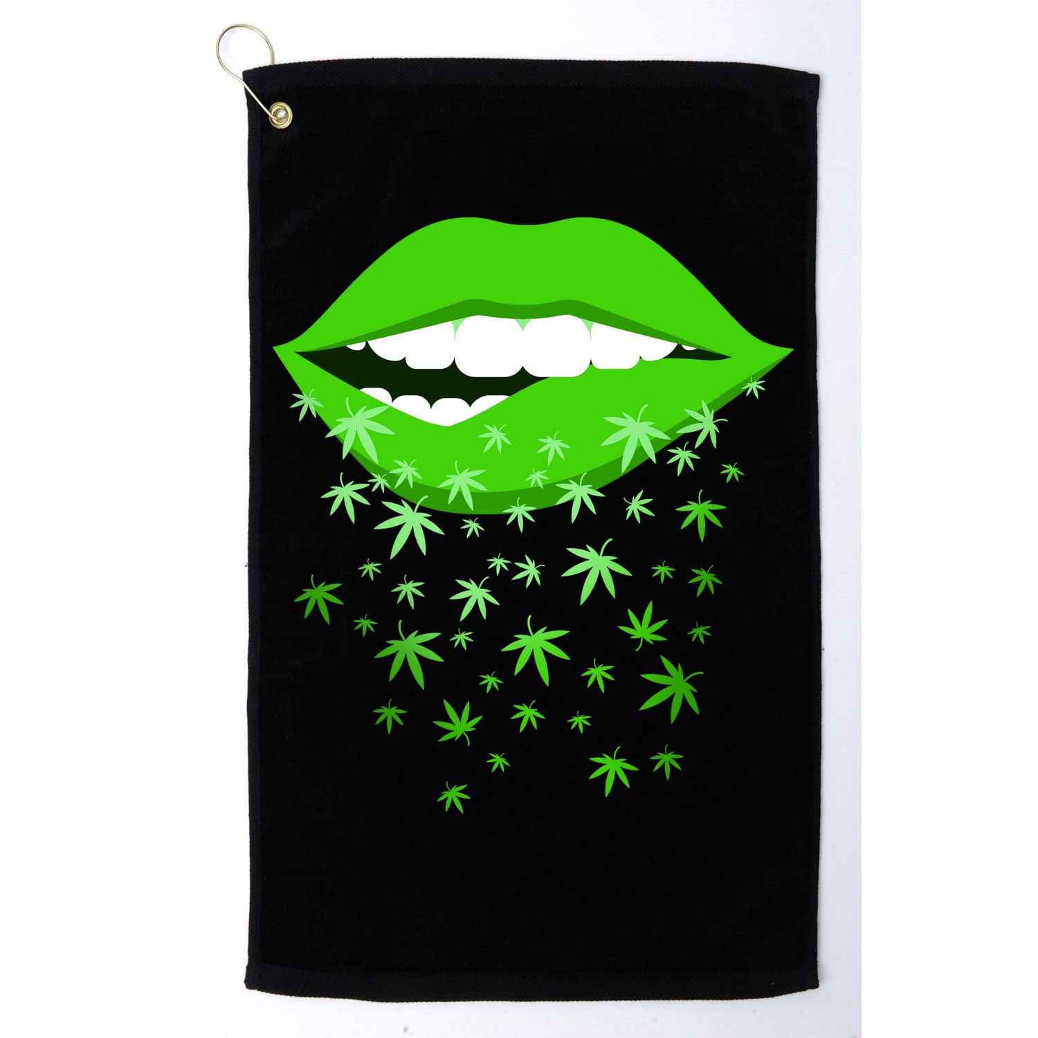 Sexy Lips Cannabis Marijuana Weed Golf Towel