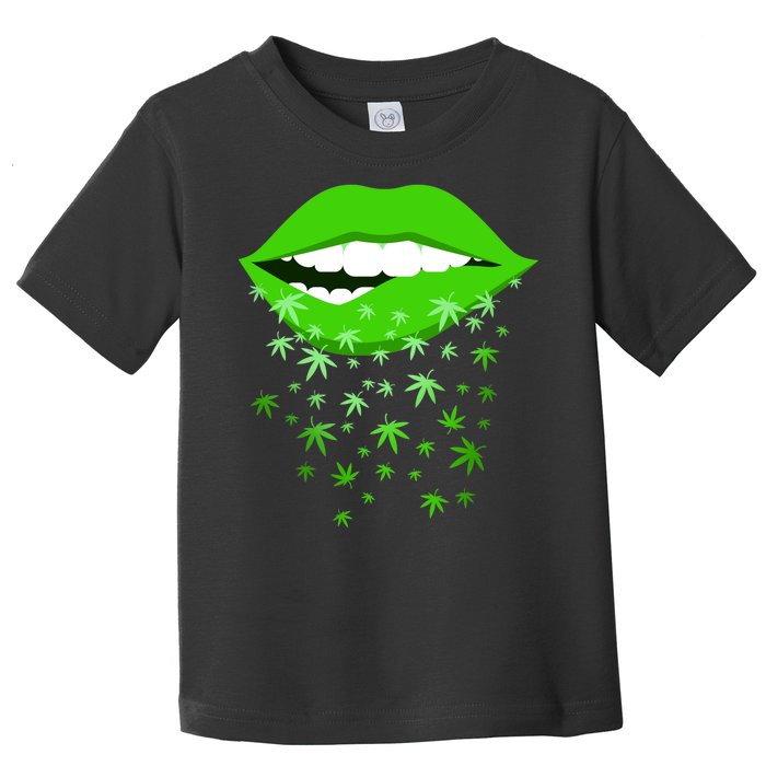 Sexy Lips Cannabis Marijuana Weed Toddler T-Shirt